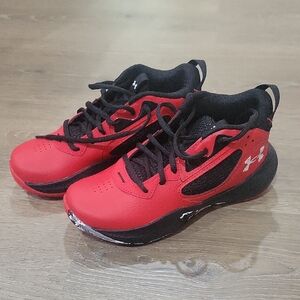 Under Armour Kids Red and Black Sneakers